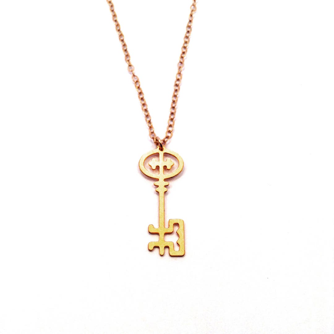 Tiny Key Necklace: Gold or Sterling Silver Minimalist Jewelry - Etsy