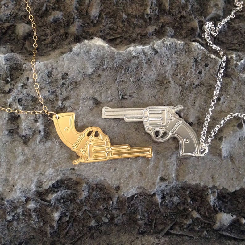 Gun Necklace Gold Filled Necklace Gun Icon Jewelry Design Etsy Israel