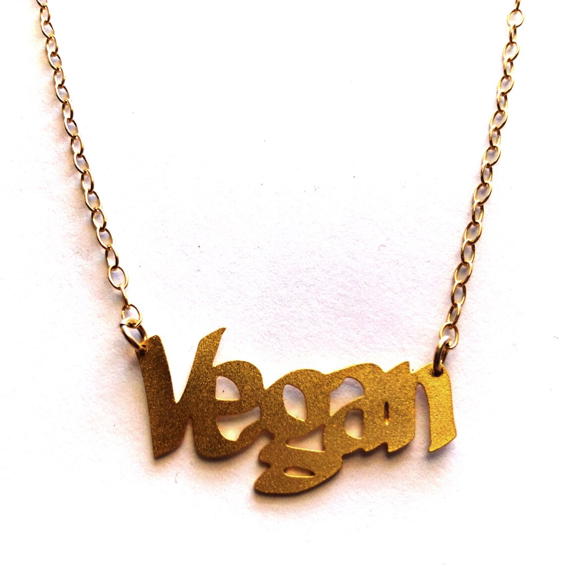 Vegan Statement Jewelry Gold Filled Silver Necklace Cool Etsy Israel