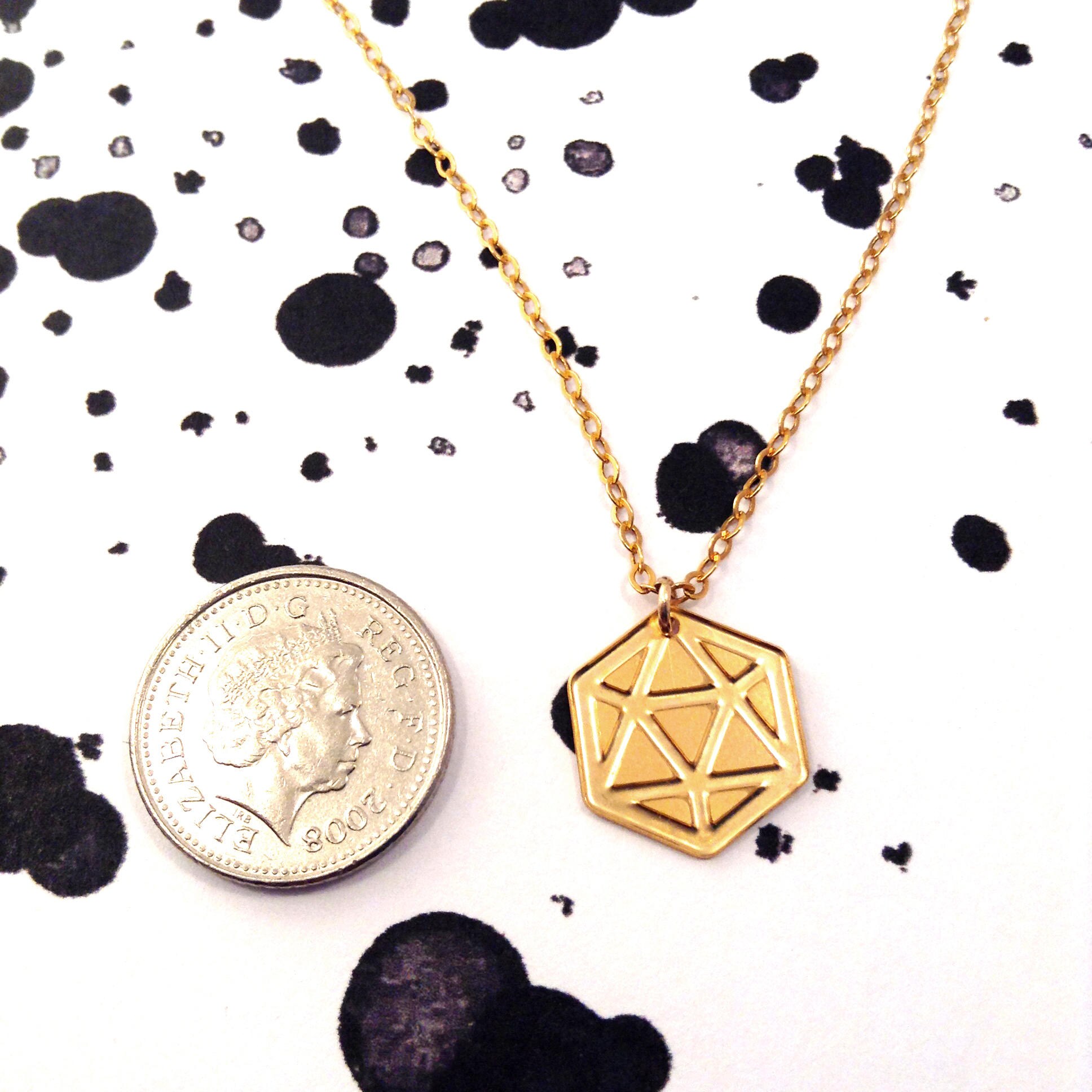 Small Crystal Cube Necklace