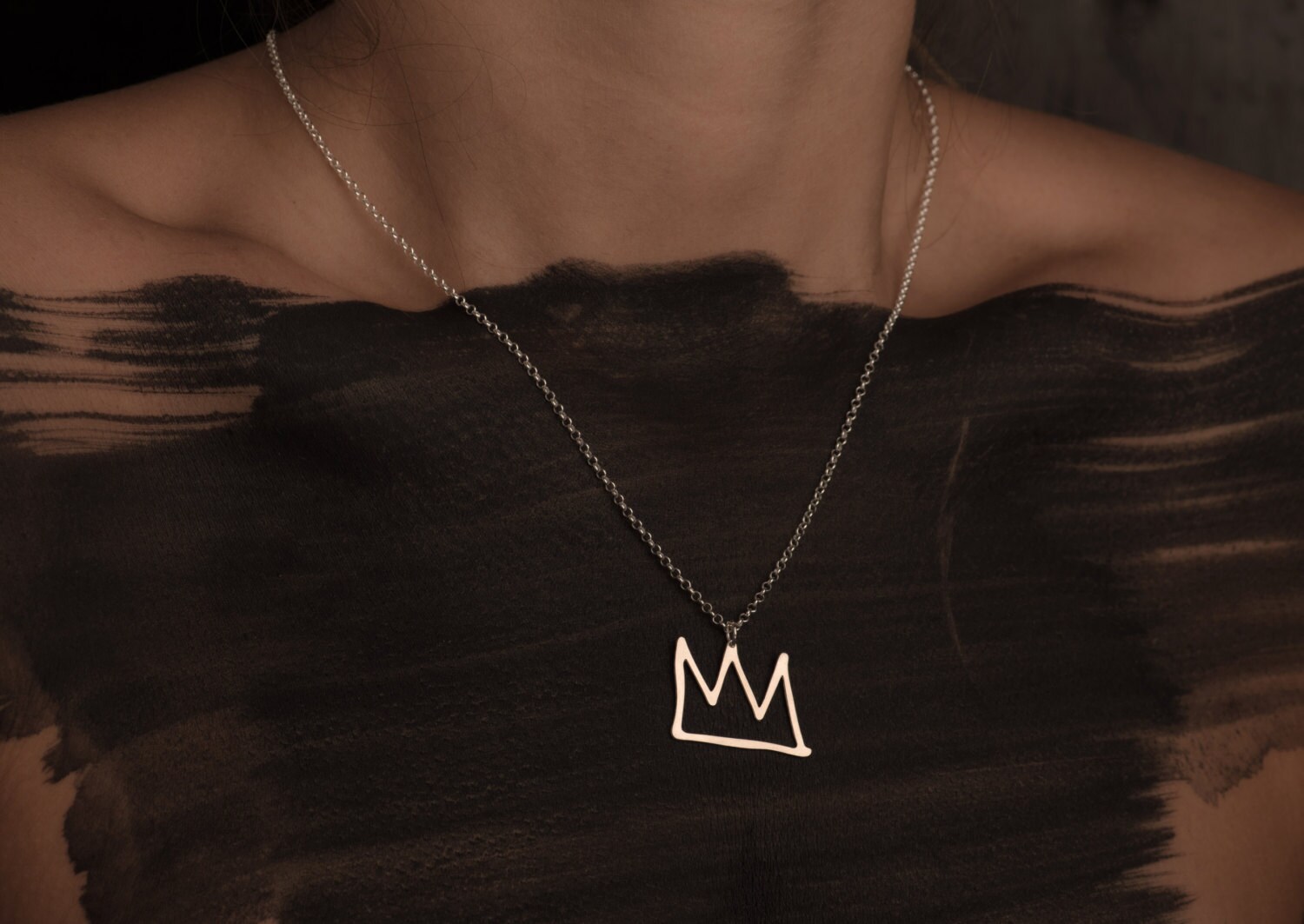 ミュージシャン CROWN NECKLACE GOLD Gold Crown Statement Jewelry Gold Filled Silver Necklace