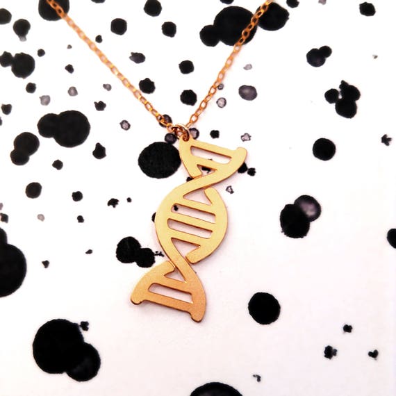 ウィッグ・エクステ graduated DNA necklace DNA Necklace Science Double Helix Necklace Biology Silver