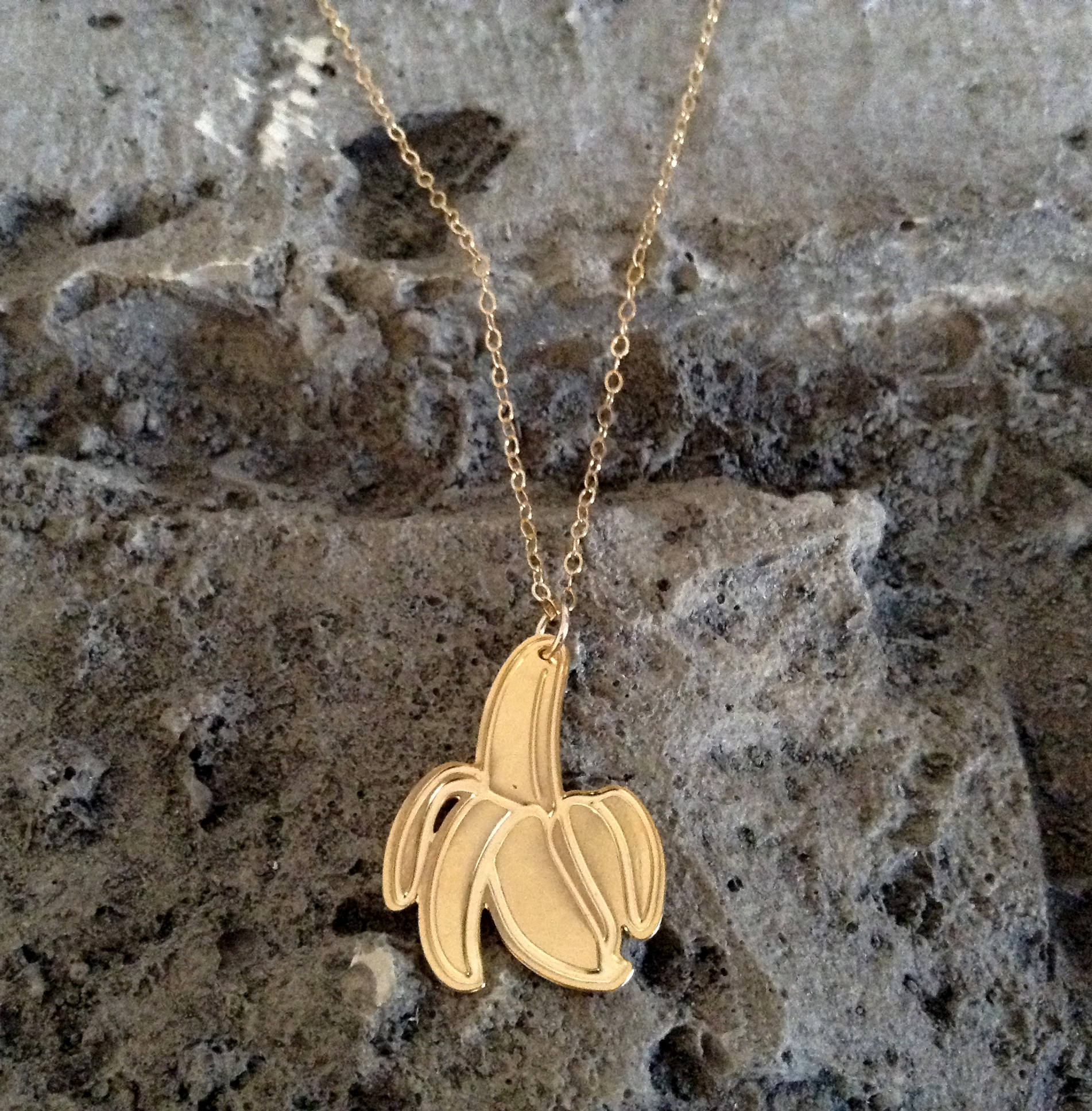 Banana Necklace Fruit Necklace Banana Icon Jewelry Design Art Etsy Israel