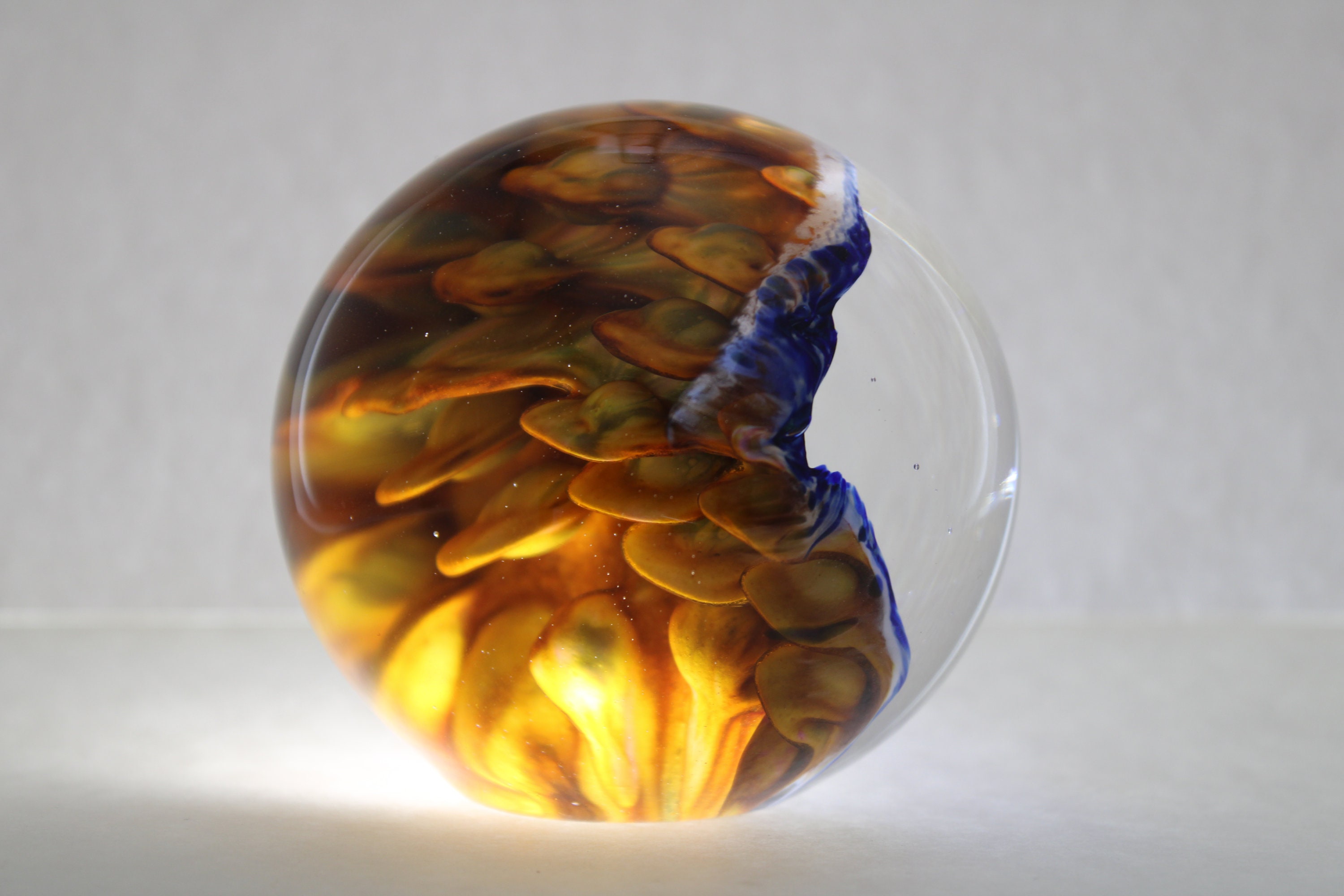 Handmade Blown Glass Paperweight by Mark Wagar Glass New Etsy
