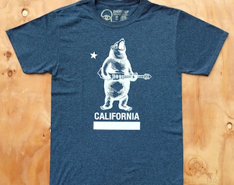 California t-shirt, California rocker bear t-shirt, California tee shirt