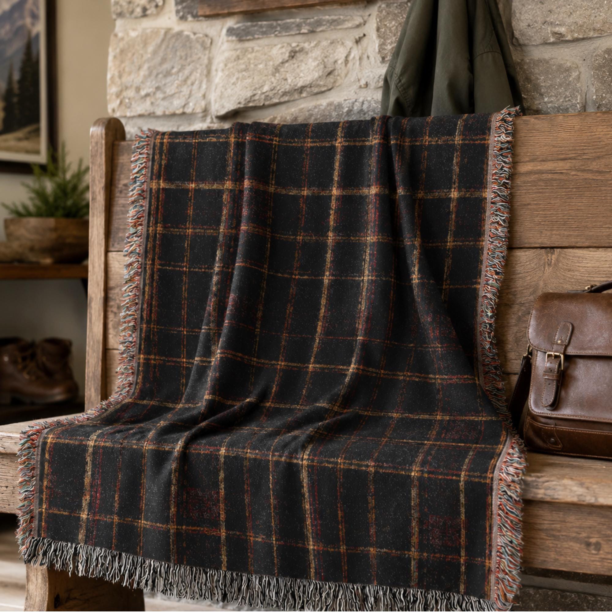 Fringe Blanket Vintage - Etsy