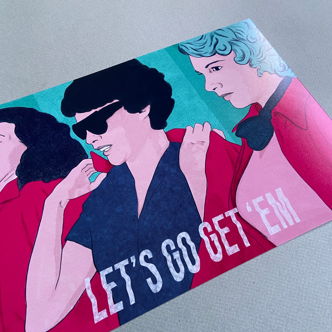 Rizzo & The Pink Ladies Let's Go Get 'Em | Etsy