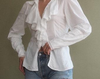 victorian style ruffle blouse