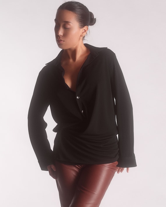 Jupe Portefeuille Vintage Jean Paul Gaultier Années 1990 – Soie Et Laine – Taille 38
