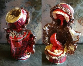 Dr Pepper - horror art, monster, zombie, art, monster can