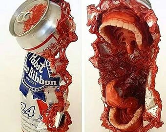 Pabst Goo Ribbon - horror, art, sculpture, zombie