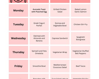 Effortless Eating: 7-Day Meal Plan & Recipe Bundle with Shopping List