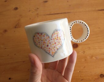 Tiny Coffee Espresso 16 Bit Heart Mug Tiny Coffee Espresso 16 Bit Heart Mug