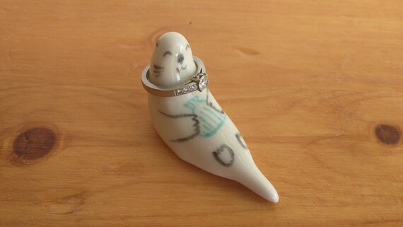 Otter Ring Holder Ceramic Jewelry Animal Lover Mothers Day