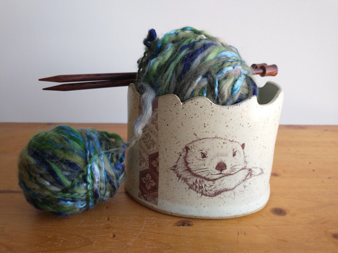 Otter Yarn Bowl Animal Holder Kinitting Storage Gift for Etsy