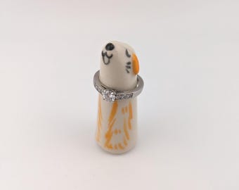 Dog Ring Holder, Ceramic Ring Cone, Engagement Gift (US Tariff Free)