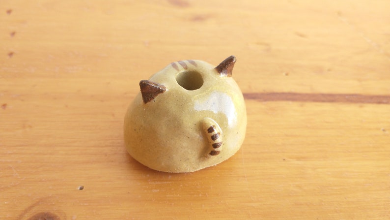 Super petit vase chat chaton en céramique décoration d'intérieur figurine objets de collection miniature totem charme ornement amant cadeau lady tabby image 4
