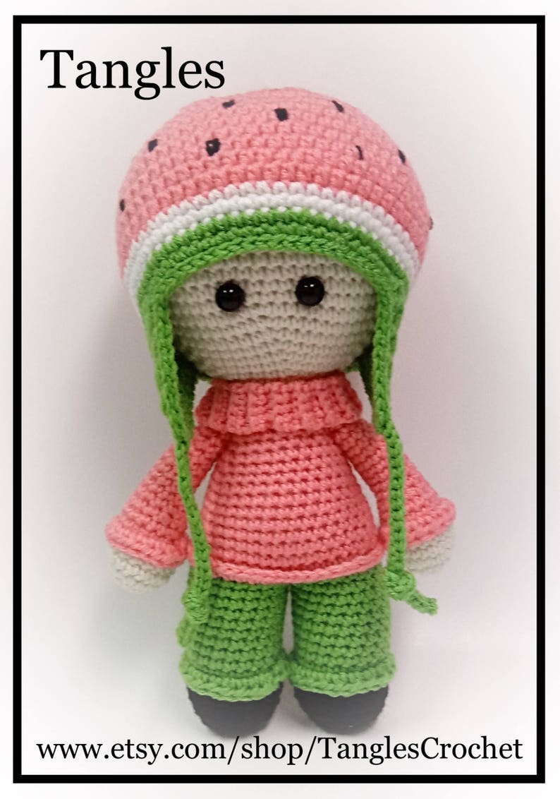 Watermelon Baby Big Head Doll Made to Order Etsy