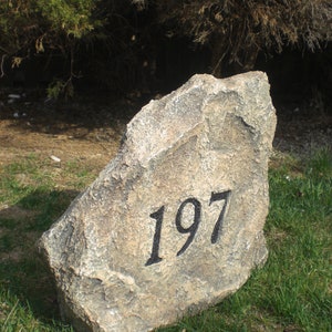 Address Stone - artificial,  with house number only, small size 18&quot; x 18&quot; x 9&quot;-