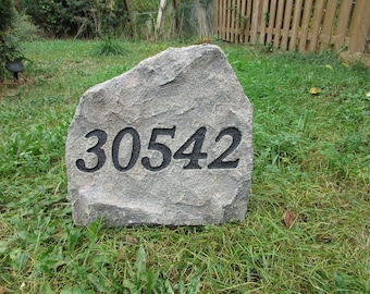 Address Stone - artificial - with house number only, Large Size 22" x 22" x 11"