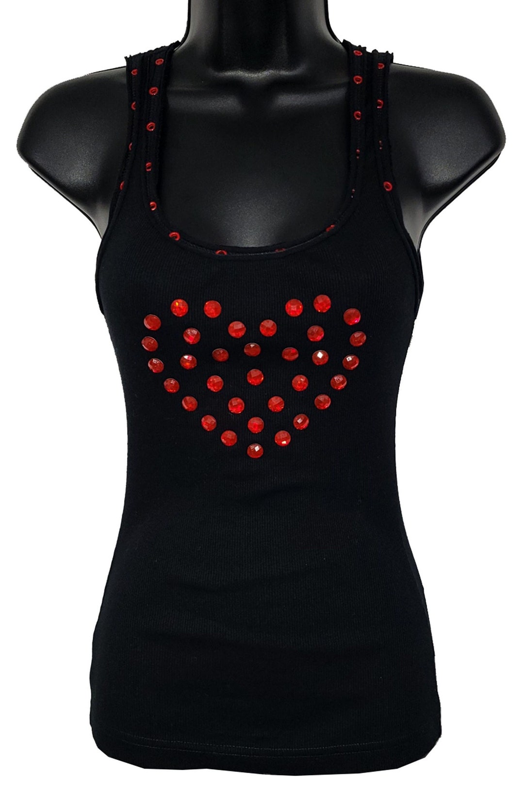 Stoned Heart Women's Black Tank Etsy
