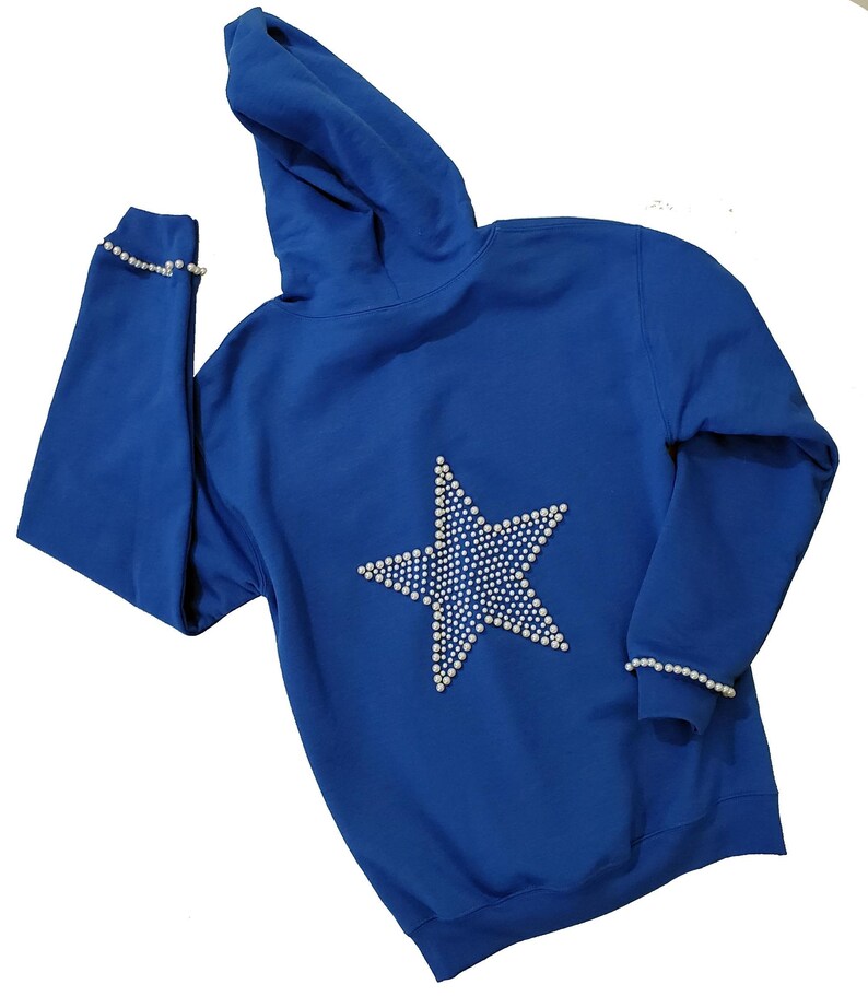 Pearl Stars Blue Women Hoodie shops