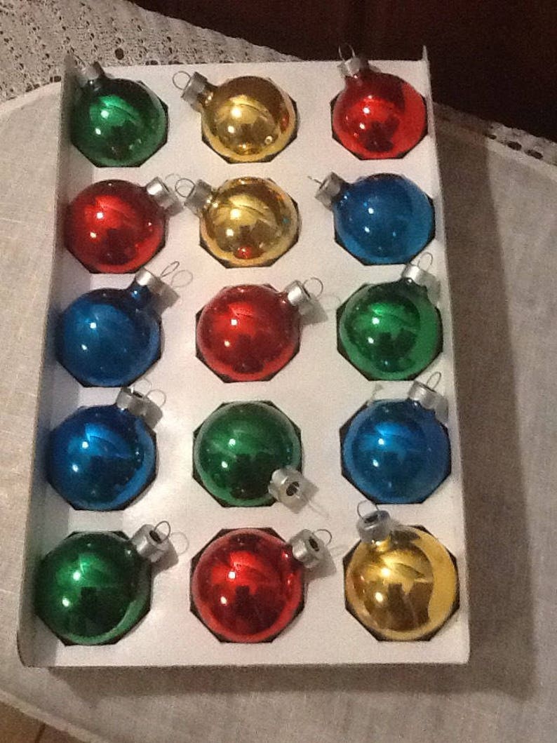 green and gold Holly red Glass Ornaments Multicolored Vintage 1 34 turquoise