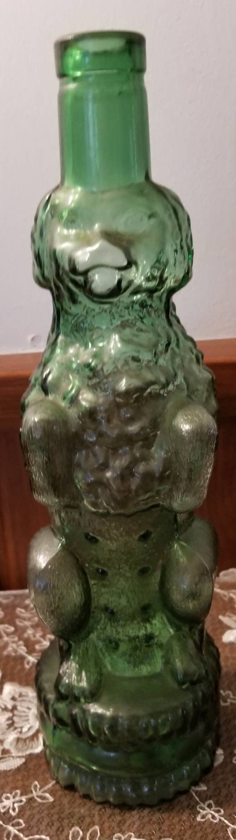 Sitting Poodle Vintage Window Decor husband gift man cave decor boyfriend Dog Green Decantor