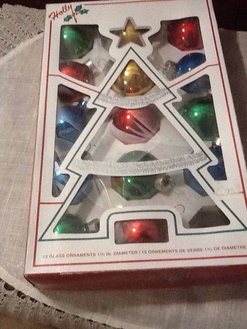 green and gold Holly red Glass Ornaments Multicolored Vintage 1 34 turquoise