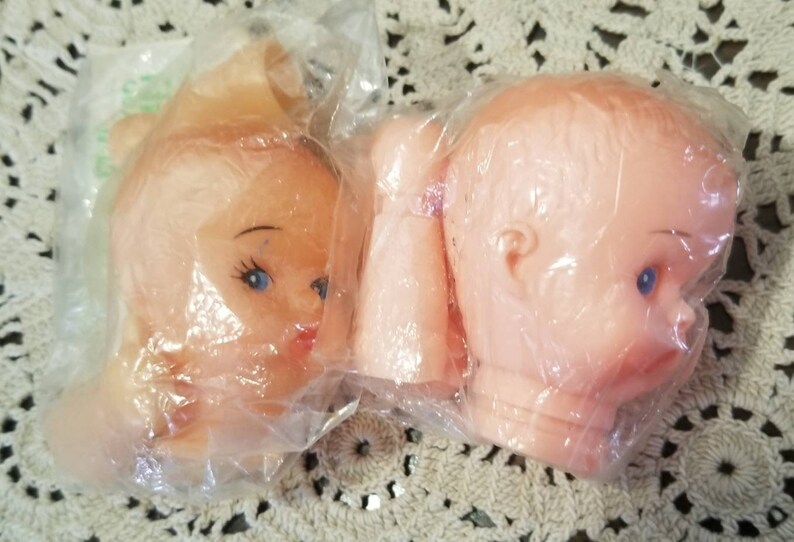 Fibre Craft 2 1/2 Plastic Doll Heads and Hands Doll Etsy
