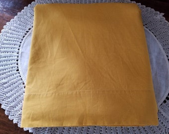 Vintage, Retro, Mustard Yellow, Queen, Flat Sheet, 90" x115" Lady Peppernell, no iron muslin