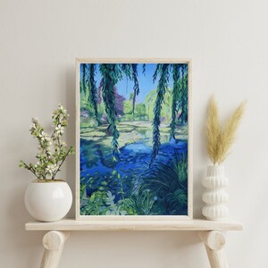 Monet&#39;s Garden Original Oil Painting Print