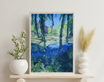 Monet's Garden Original Oil Painting Print