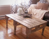 Coffee with recycled pallet table