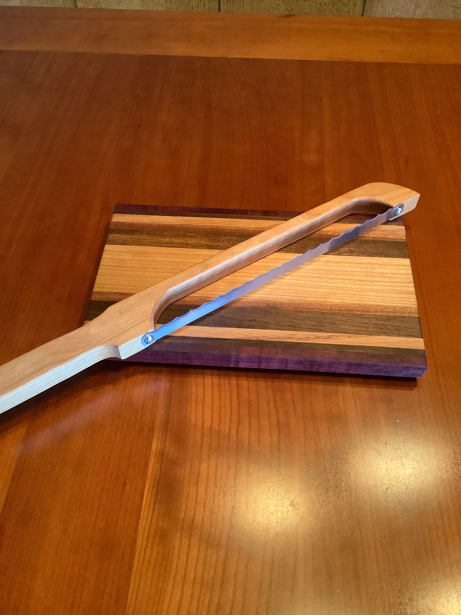 Bow Bread Knife cherry w/breadboard Etsy
