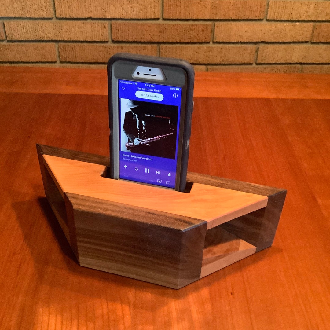 Amplifier Phone Amplifier Smart Phone Amplifier Walnut Etsy
