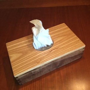 Tissue Box Cover  - Flat Box Cover - Low Profile Box Cover - Wooden Box Cover - Wood Tissue Box Cover - Gift for Mom - Christmas Gift