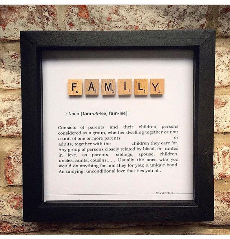 Dictionary word definition and scrabble tile frames Etsy