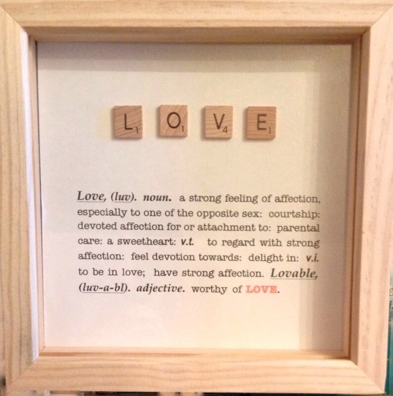 Dictionary word definition and scrabble tile frames Etsy