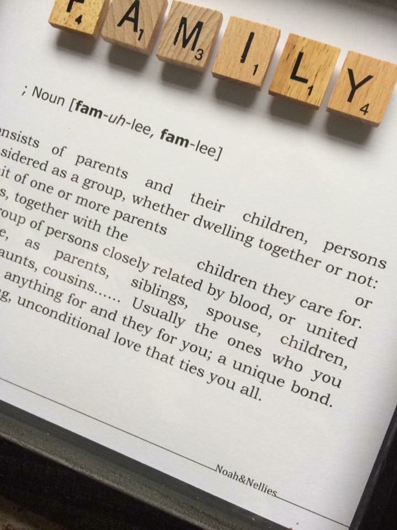 Dictionary word definition and scrabble tile frames Etsy