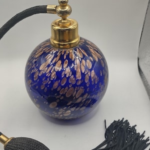 Cobalt Blue Perfume Bottle Atomizer, Please read description
