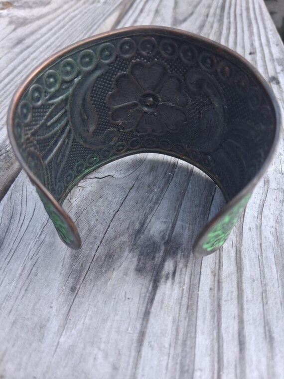 Vintage Copper Cuff Statement Bracelet - image 6