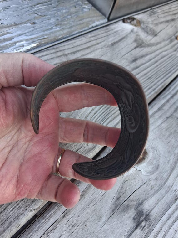 Vintage Copper Cuff Statement Bracelet - image 5