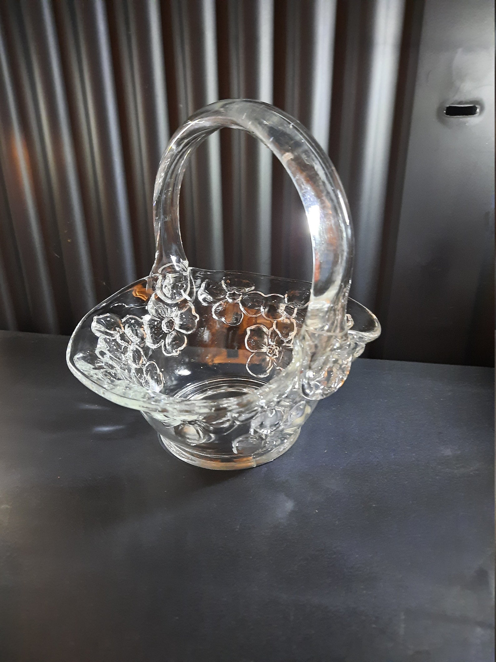Vintage Indiana Glass Dogwood Flower Basket Floral Glass Etsy