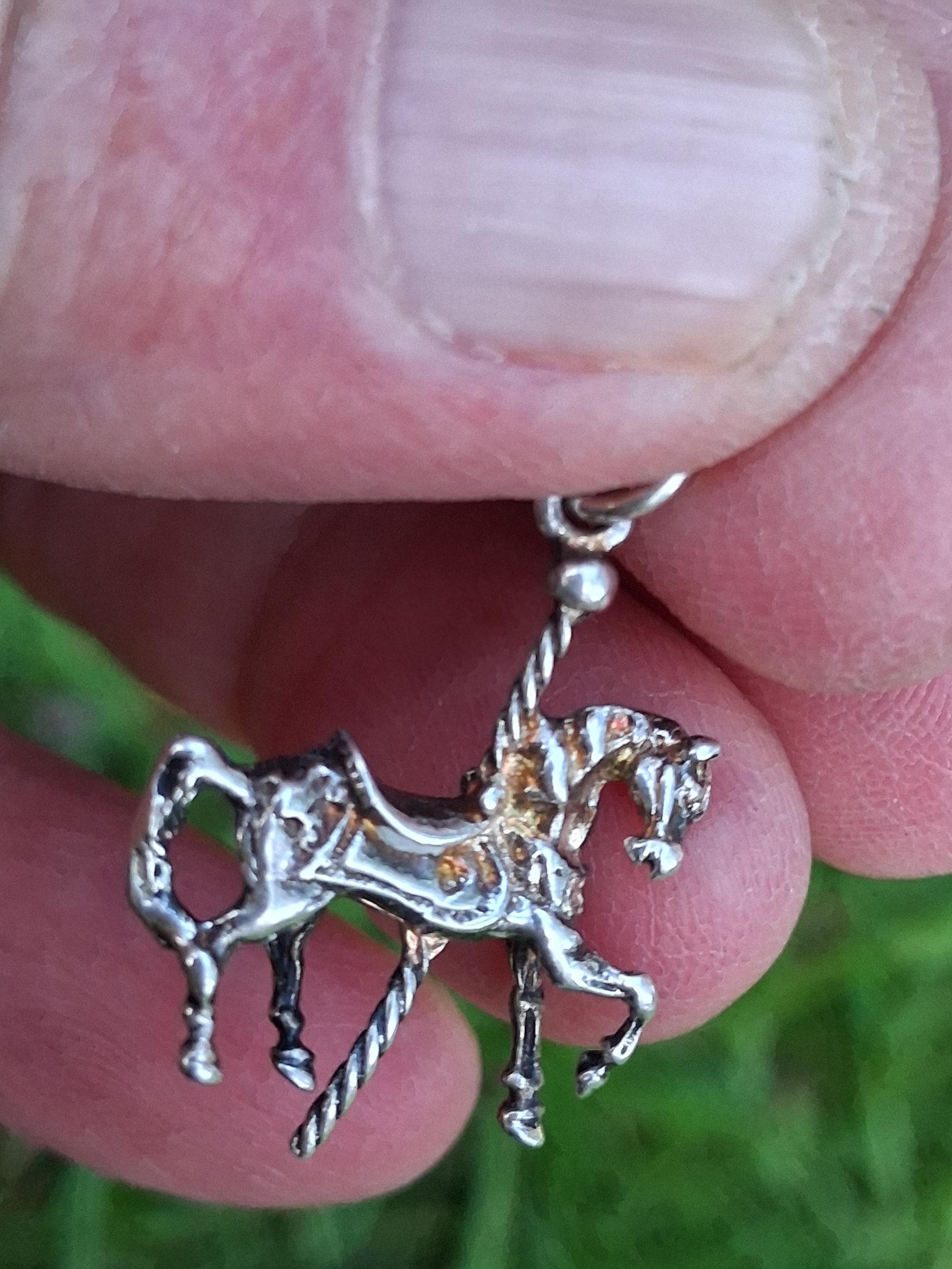 Silver Vintage Carnival Horse - Etsy
