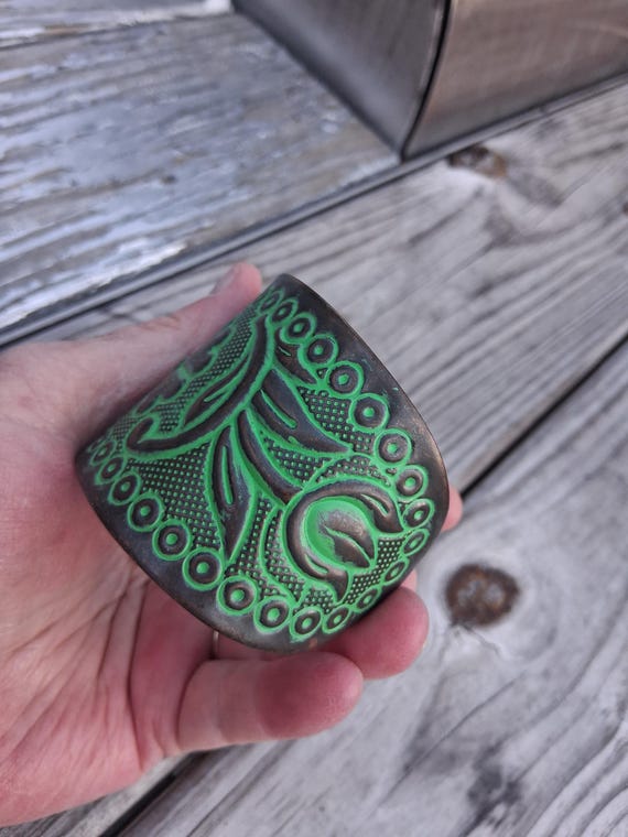 Vintage Copper Cuff Statement Bracelet - image 2