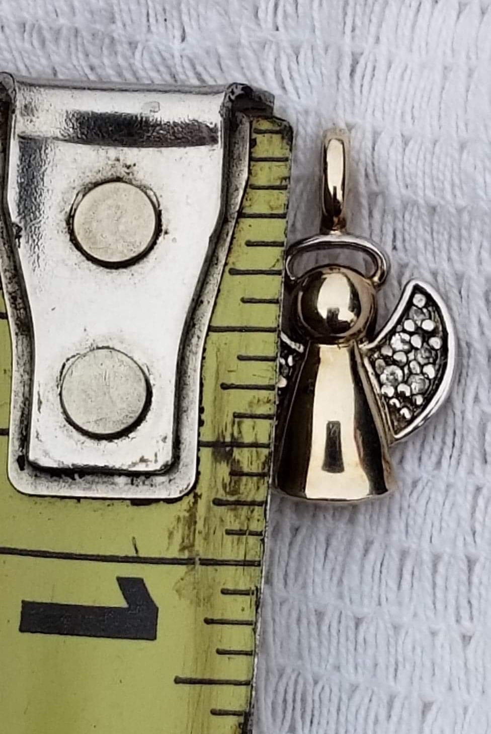 Pendente Angelo In Argento 925 Con Zirconia Cubica - Ciondolo Per Bracciale Charm