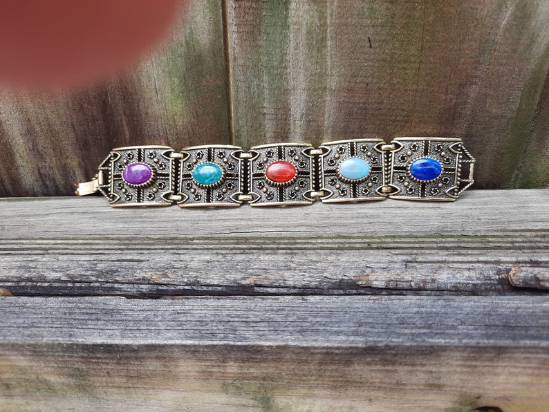 1970's Sarah Coventry Granada Panel Bracelet Large Lucite | Etsy