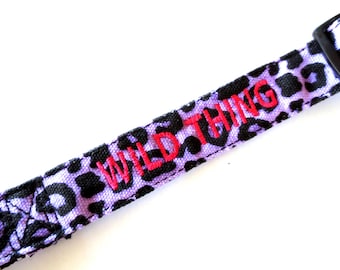 Custom Purple People Eater Dog Collar Personalized Embroidery