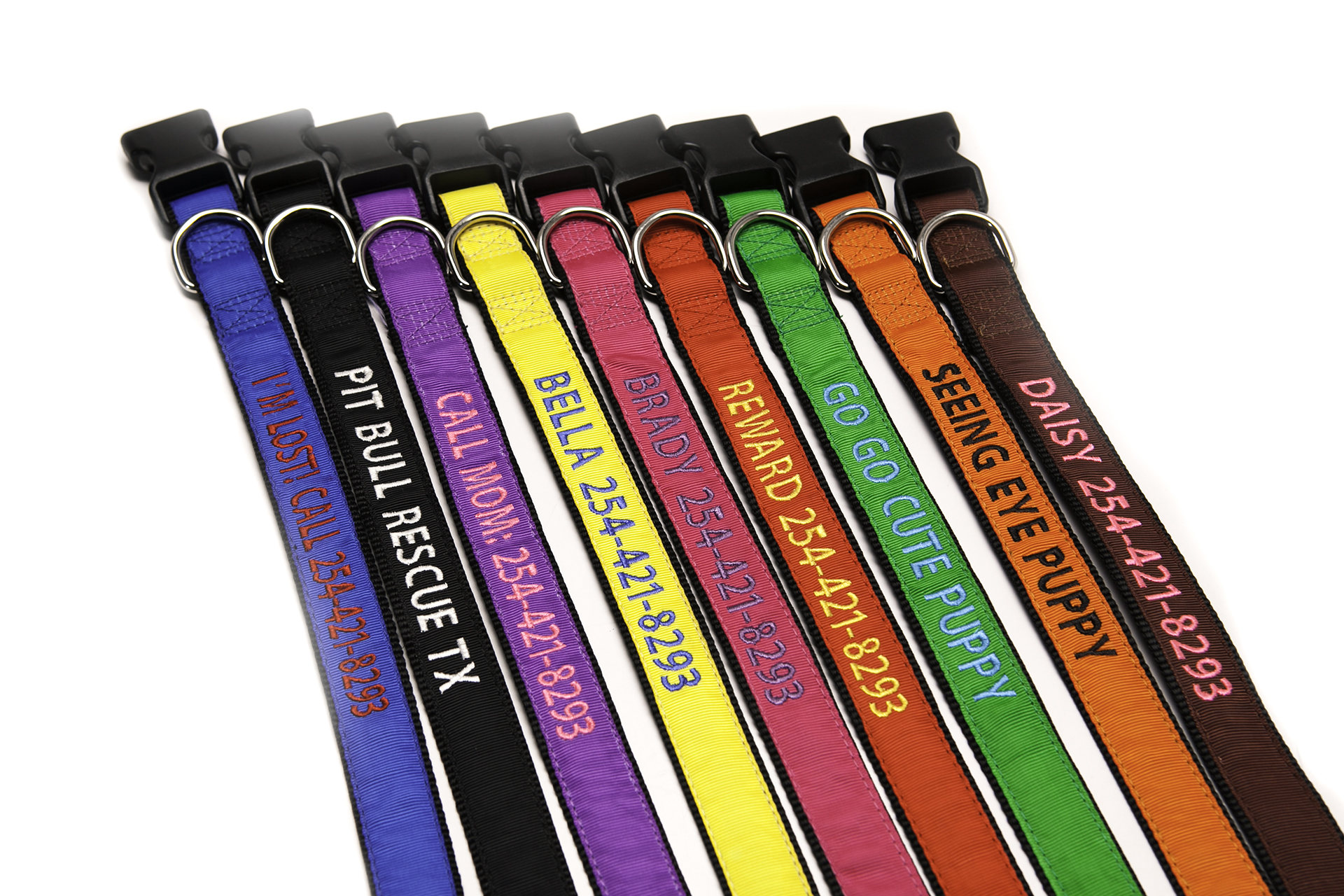 Personalize Dog Collar Custom Made Embroider With Name and Etsy